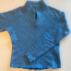 Women’s Mountain Hardwear Sarafin Blue Wool-Blend Mid-layer sweater S